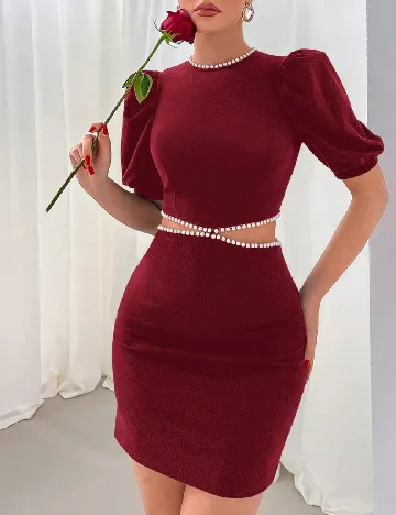Rochie scurta SHEIN, visiniu