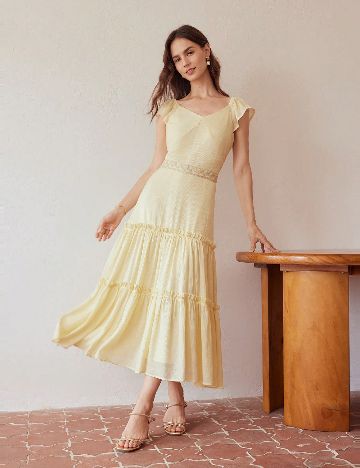 Rochie medie MOTF, galben
