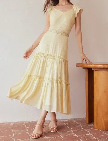 Rochie medie MOTF, galben