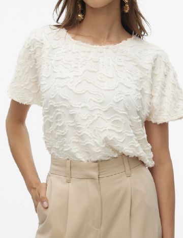 Bluza Vero Moda, ecru