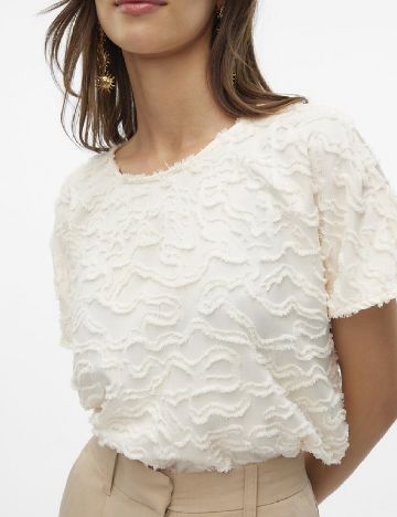 Bluza Vero Moda, ecru