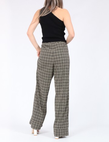Pantaloni Vero Moda, negru/crem