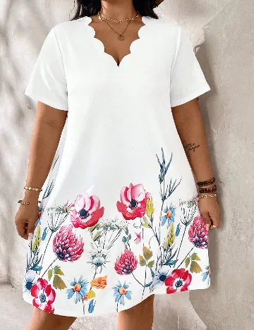Rochie scurta SHEIN CURVE, alb
