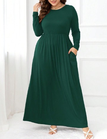 Rochie lunga SHEIN CURVE, verde