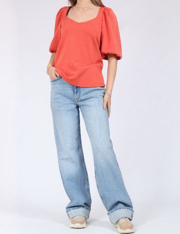 Bluza Vero Moda, portocaliu