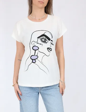Tricou Vero Moda, alb Alb