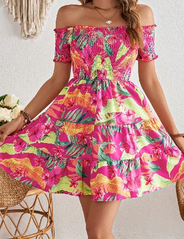 Rochie scurta SHEIN, mix culori