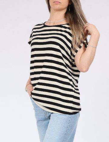 Tricou Vero Moda, alb/negru