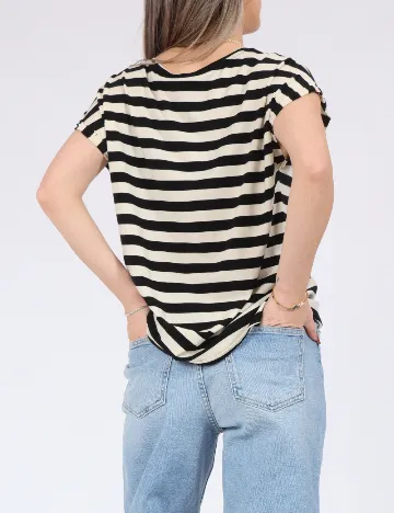 Tricou Vero Moda, alb/negru Negru