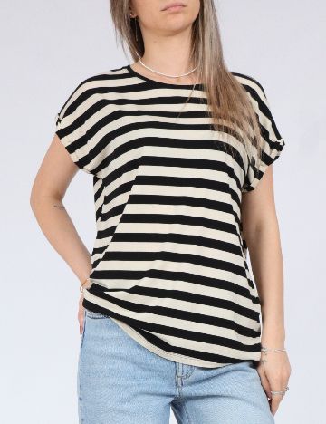 Tricou Vero Moda, alb/negru