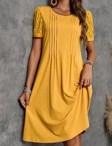 Rochie scurta SHEIN, galben