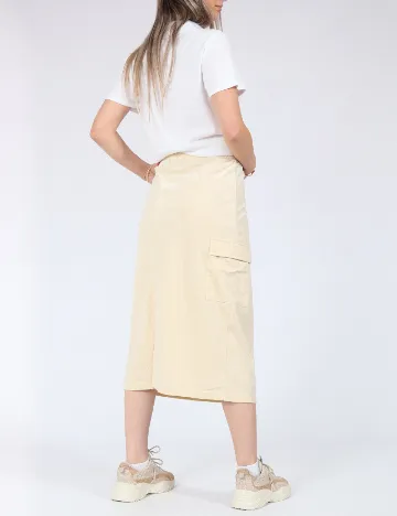 Fusta Vero Moda, crem