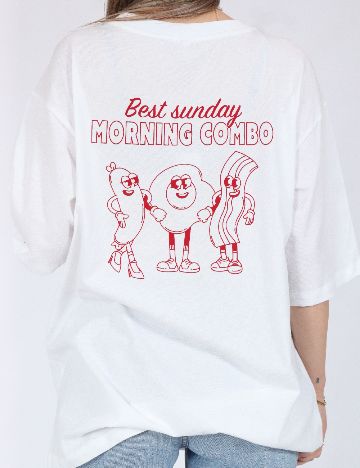 Tricou Oversize Only, alb
