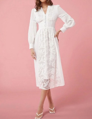 Rochie medie SHEIN, alb