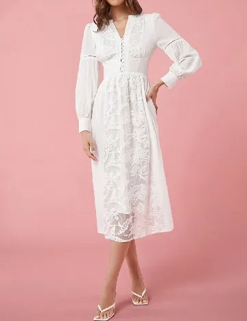 Rochie medie SHEIN, alb