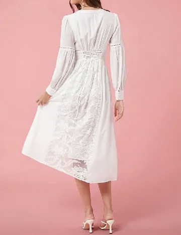 Rochie medie SHEIN, alb