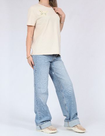 Tricou Vero Moda, crem