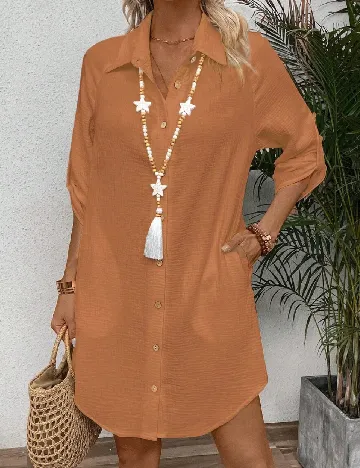 Rochie scurta SHEIN, maro