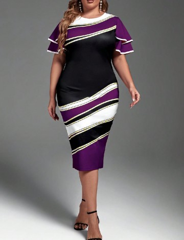 Rochie medie SHEIN CURVE, mix culori