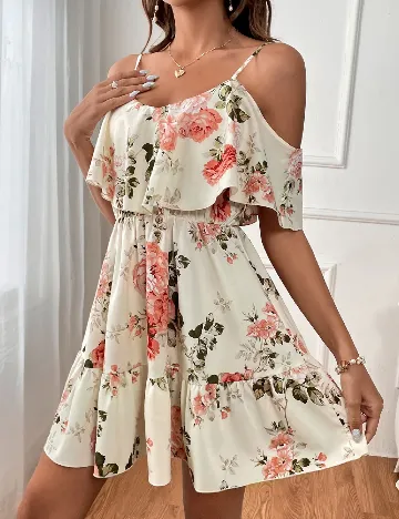 Rochie scurta SHEIN, crem