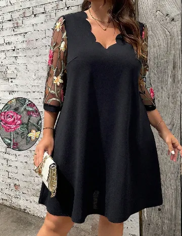Rochie scurta SHEIN CURVE, negru