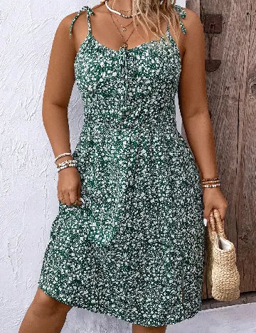 Rochie scurta SHEIN CURVE, verde