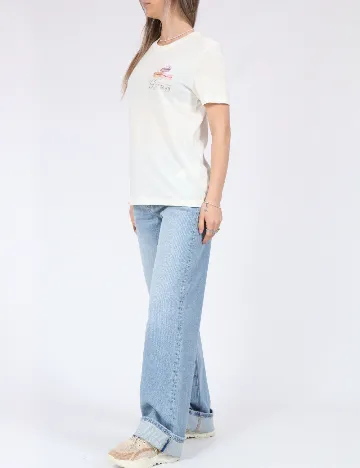 Tricou Only, alb