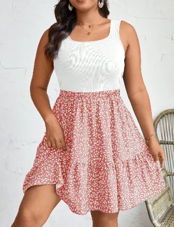 Rochie scurta SHEIN CURVE, roz
