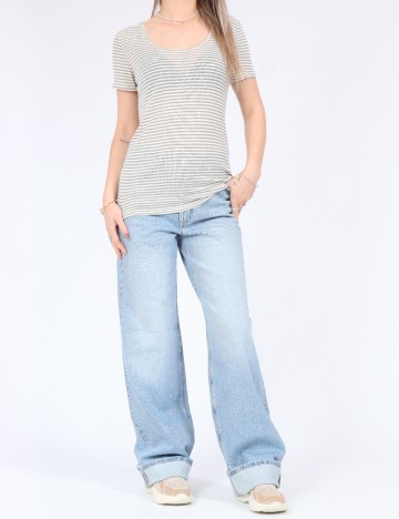 Tricou Only, crem