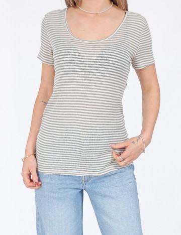 Tricou Only, crem
