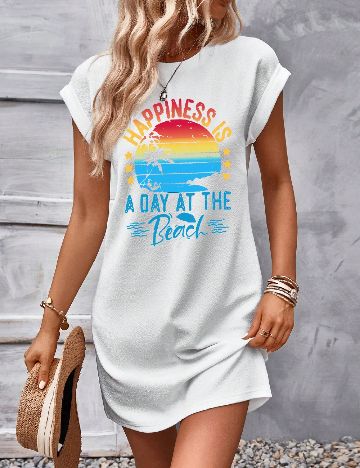 Rochie scurta SHEIN, alb