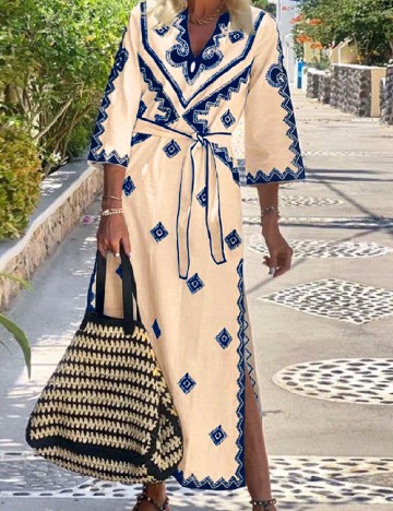 Rochie lunga SHEIN, crem