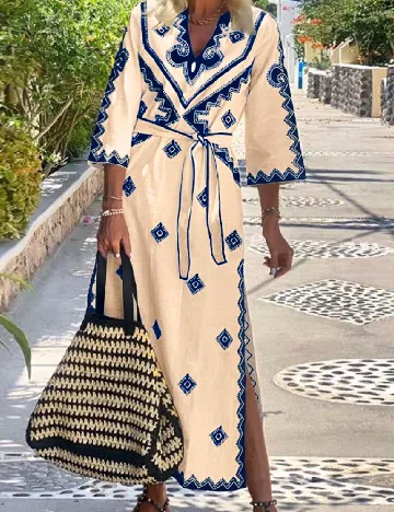 Rochie lunga SHEIN, crem