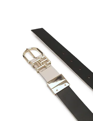 Curea Tommy Hilfiger, crem/negru