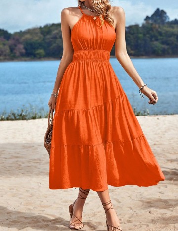 Rochie medie SHEIN, portocaliu