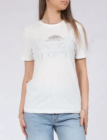 Tricou Only, alb Alb
