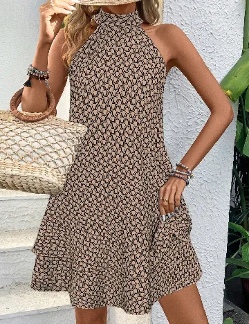 Rochie scurta SHEIN, maro