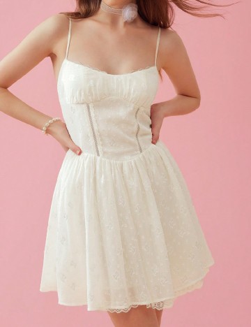 Rochie scurta SHEIN, ecru