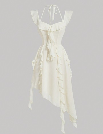 Rochie scurta SHEIN, crem