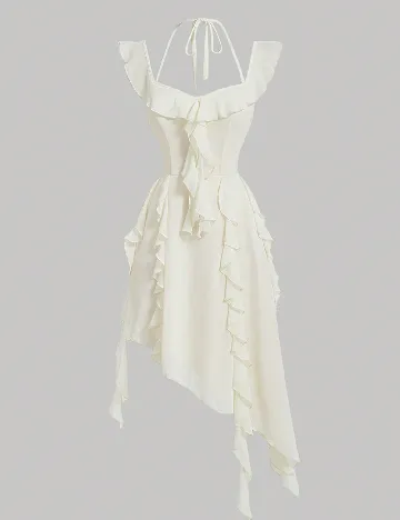 Rochie scurta SHEIN, crem