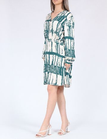 Rochie scurta Vero Moda, alb/verde