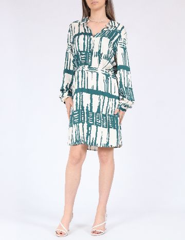 Rochie scurta Vero Moda, alb/verde