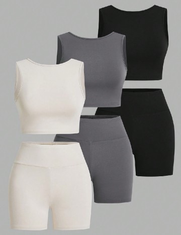 Set compleuri 3 bucati SHEIN CURVE, mix culori