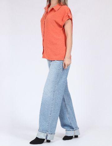 Camasa Vero Moda, portocaliu