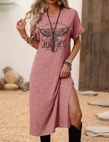 Rochie medie SHEIN, roz