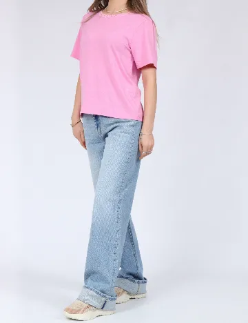 Tricou Pieces, roz