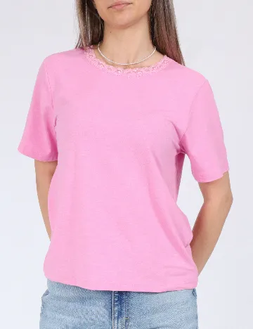 Tricou Pieces, roz