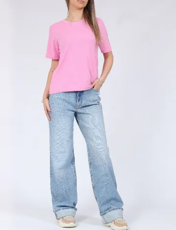 Tricou Pieces, roz