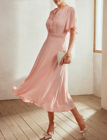 Rochie medie MOTF, roz