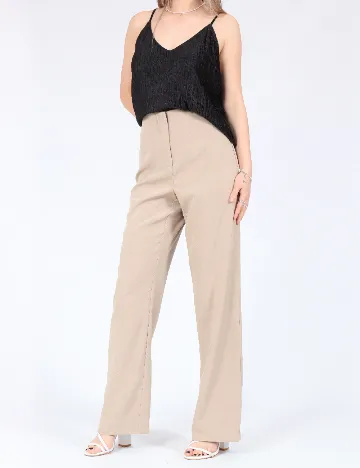 Pantaloni Vero Moda, bej Crem